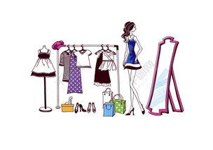 免費下載手繪女孩衣服模板 EPS格式編號17862390，盡在千圖網